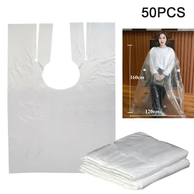 Large Disposable Salon Barber Gown Hairdressing Cape Hair Cutting Cloak Waterpro • £75.94