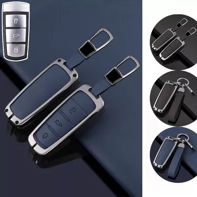 Zinc Alloy Leather Car Key Case Cover Holder For VW CC B6 Magotan Passat Fine • $28.80