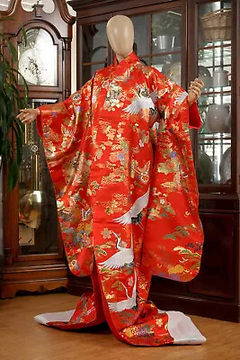 Dear Vanilla Japanese Silk Uchikake Wedding Kimono Women's Japan Made Vintage • $399