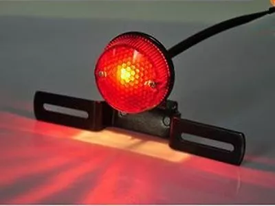 Red Round Motorcycle Tail Brake Light For Harley XL Honda CB Kawasaki KL Suzuki • $8.95