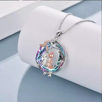 Rainbow Mystical Fire Topaz 925 Sterling Silver Best Friendship Sister Necklace • $19.74