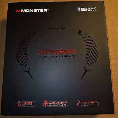 Monster Stinger Gaming Wearable Speaker For Gaming Movies Music Lightweight • $49.95