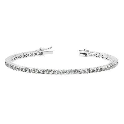 5 Cts  Lab-Grown  Round Brilliant Cut Diamonds Tennis Bracelet In 14K White Gold • $1424.05