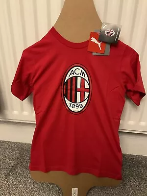 AC MILAN PUMA KIDS T-SHIRT AGE 13-14 Years …………… BNWT • £16.99