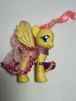 2010 Hasbro My Little Pony FLUTTERSHY MLP G4 Brushable 3  Figure Yellow Pink Set • $14.99