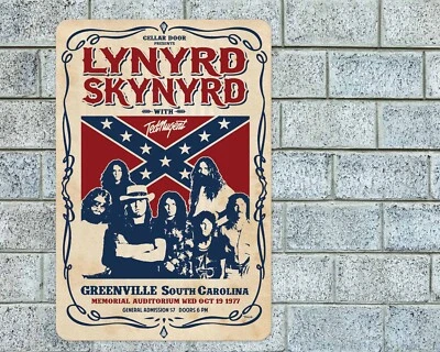 $12.95 • Buy Lynyrd Skynyrd Greenville Concert Sign Aluminum Metal 8 X12  Garage Man Cave
