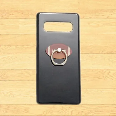 Cover For Various Phones 3D Rugby Finger Ring Stand Holder Black Hard Back Case • $6.93