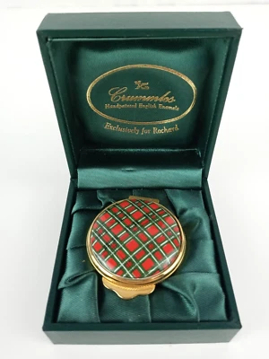 $24 • Buy Crummles Handprinted English Enamels Hinged Pill Or Trinket Box