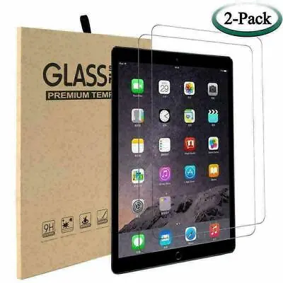 [2 Pack]Tempered Glass Screen Protector For Ipad 23456789 Mini 2/45/6 Air Pro 11 • £6.45