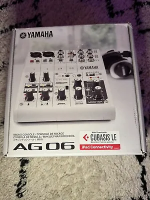 YAMAHA AG06 Web Casting Mixer Audio Interface 6 Channel Supports Cubasis LE • £200