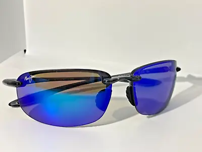 NEW UNUSED Wrap Sport Maui Jim B407-11 HOOKIPA Sunglasses Grey Blue Polariz Lens • $149