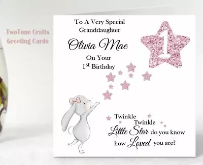 Personalised Birthday Card 1st 2nd 3rd Granddaughter Sister Niece Any Age • £3.50