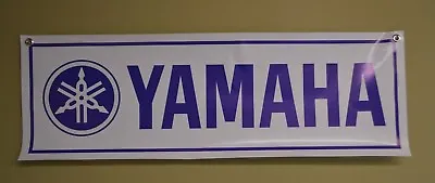 YAMAHA Racing BANNER SIGN FLAG MOTOR CROSS Blue Mechanic Parts Shop Garage 10day • $27.95