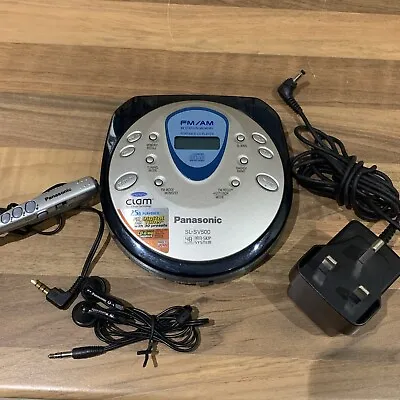 Panasonic SL-SV500 Portable CD Player Radio Inc Earphones & Remote & DC Charger • £44.99