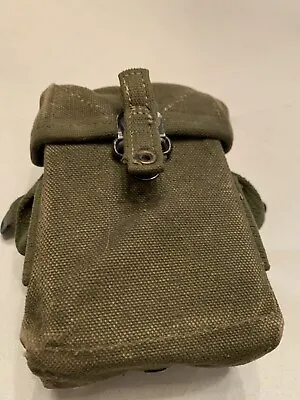 Vietnam 1960Magazine Pouch First Pattern Holds 2 Mag Cotton Canvas Excellent • $29.99