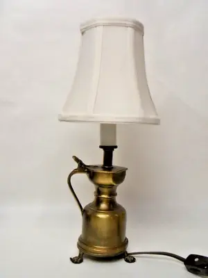 Mario Industries Inc. Mini BronzeTable Lamp Vintage Nice Patina Tested Works EUC • $143.64