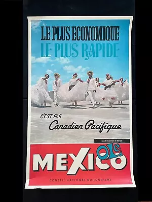 Original Vintage CANADIAN PACIFIC Airlines Poster - French C.1950s • $362.15