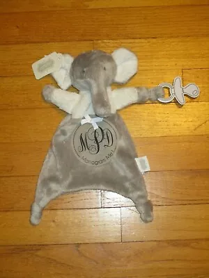 NWT Mud Pie/Mudpie Gray Elephant Paci Holder/Security Blanket/Lovey HTF • $49.89