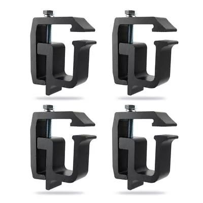 4 Pcs Truck Cap Topper Camper Aluminum Shell Mounting Clamps Heavy Duty Black • $27.98