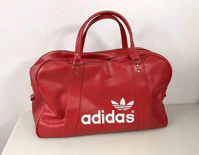 $99 • Buy Adidas Vintage Red Duffel Sports Bag Very Cool