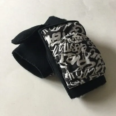 Ugg Convertible Flip Mittens Fingerless Gloves Sheepskin Black Graffiti L/xl Nwo • $94.99