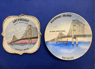 Michigan Souvenir Platesl Mackinac Bridge • $10