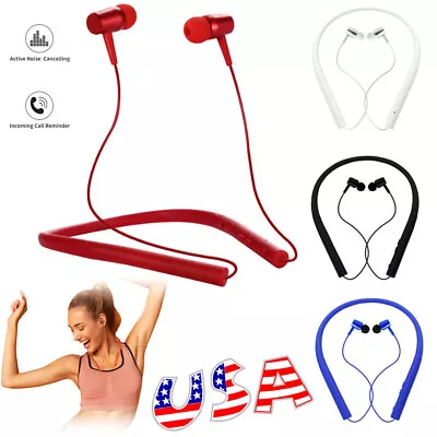 Wireless Bluetooth Neckband Headset Earphone Stereo Music Earpiece Headphone • $16.91