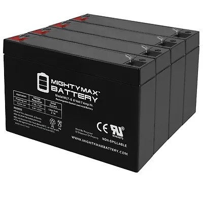 $49.99 • Buy Mighty Max 6V 7Ah SLA Battery For Dodge Viper TT Blue Disney Frozen - 4 Pack