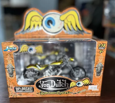 Jada Von Dutch Kustom Cycles Dragnut Yellow  1:18 SCALE Die-cast • $20.10