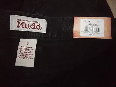 Mudd Distressed Destructed Black Crop Jeans Capris Kohls Junior - You Pick Size • $18.39