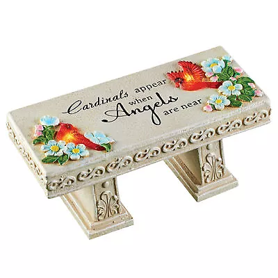 Cardinals Appear When Angels Are Near Solar Memorial Bench • $27.99