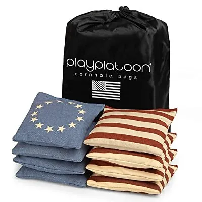 Play Platoon Premium Weather Resistant Cornhole Bags - Betsy Ross Vintage Flag • $27.99