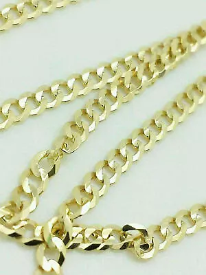 14K Yellow Gold Chain Necklace Box Rope Cuban Figaro 16  18  20  22  24  30'' • $84.99