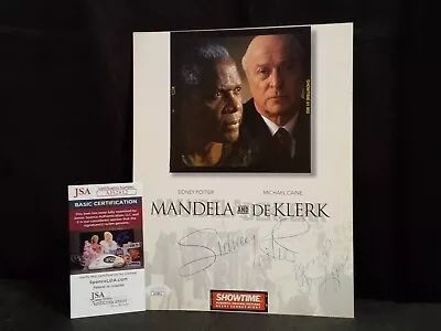 SIDNEY POITIER Signed Autograph Print Promo Mandela And Klerk JSA W/ COA • $119.33