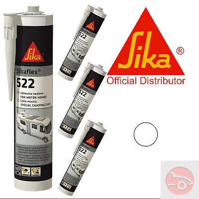 3 X Sikaflex 522 - White - Adhesive Sealant - Caravan - Sika 512 - EXPIRY: 11/24 • £30.61