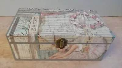 Decorative Unique Storage Keepsake Ballerina Ballet Dance Wooden Gift Box • £15.99