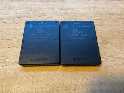 £6 • Buy Genuine Official 8mbBlack Magic Gate Memory Card For Sony PlayStation 2 PS2 X 2