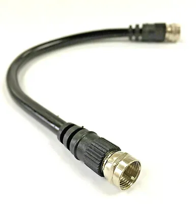 15cm Short Black Sky Satellite Or Cable TV F Plug Male To F Plug Male Cable  • £3.25