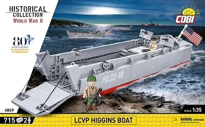 Cobi 4849 - World War II - Landing Craft Higgins Boat  715 Pcs **BRAND NEW** • $96.80