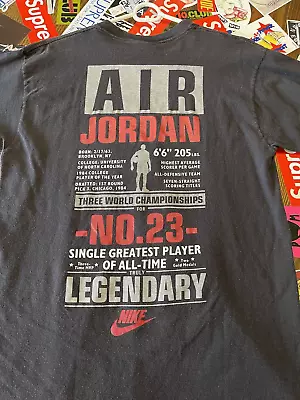 Vintage NIKE MICHAEL JORDAN 90's Double Sided T-shirt Men's SZ Large • $62.22