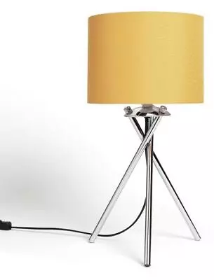 Table Lamps Habitat Tripod Table Lamp Mustard And Chrome • £19.95