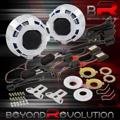 For BMW Mercedes Benz HID Projector Retrofit Headlight Shroud Dual Angel Eye Kit • $56.99