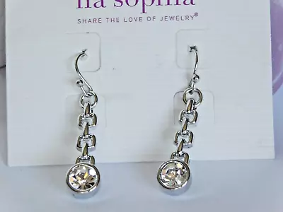 Beautiful Lia Sophia  CUMULUS  Dangle Earrings Crystals NWT • $16.99