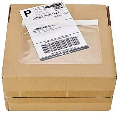 200 Pack 7.5  X 5.5  Clear Self-Adhesive Top Loading Packing List/Shipping La... • $19.80