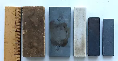 Lot Of 5 Vintage Unbranded Small Razor Hone Sharpening Stones 4 Inch • $5.99