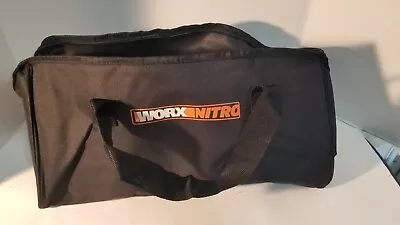 NEW Genuine WORX Nitro Large Mouth 18”L X 9”H X 8”W Zippered Black Tool Bag • $12.88