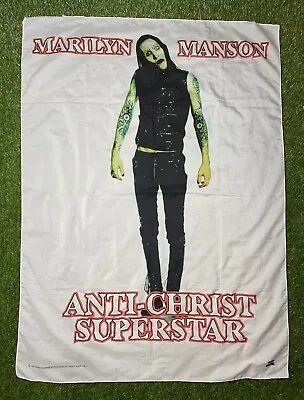 VTG Marilyn Manson Anti-Christ Superstar 1997 Fabric Poster Flag Tapestry 30x40 • $220.22