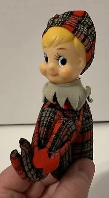 Vintage 5” Knee Hugger Pixie Elf - Plaid Outfit (Rare!) • $49.99