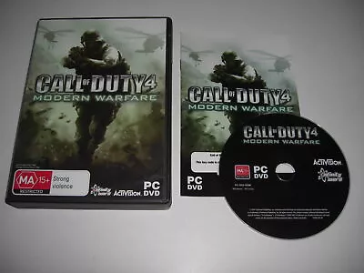 CALL OF DUTY 4 MODERN WARFARE Pc DVD Rom AUS COD4 COD - FAST POST • £6.99