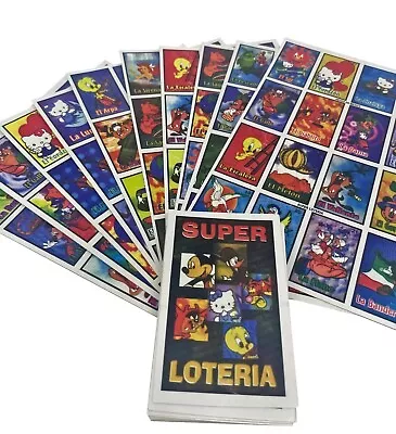 Loteria Mexican Bingo 10 Boards Cartoons Extra Games On Back Gift Game Party • $8.15